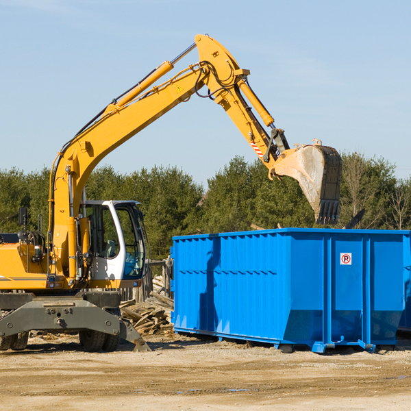 are there any restrictions on where a residential dumpster can be placed in Black Brook